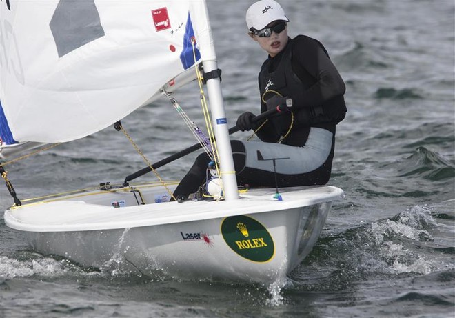 Gold medalist Lijia Xu (CHN) in the Laser Radial class - Miami OCR 2012 ©  Rolex/Daniel Forster http://www.regattanews.com